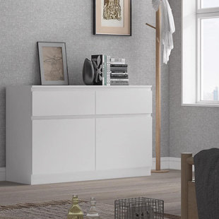 Living room store white sideboard